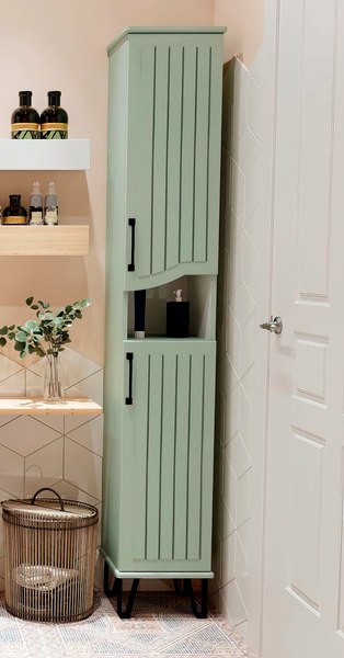 Шкаф-пенал для ванной Runo Марсель 30 правый - фото