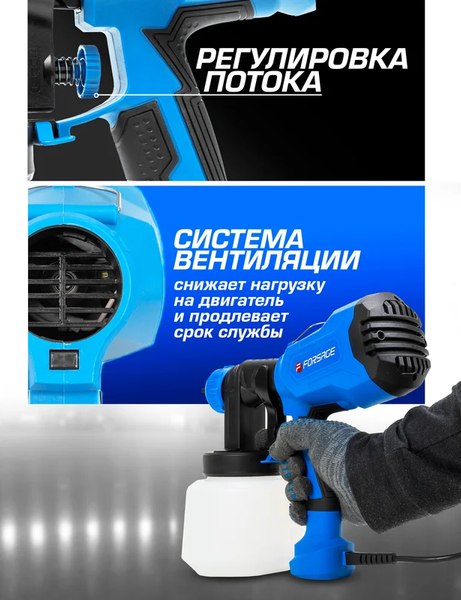 Краскопульт электрический Forsage F-SG100-640H