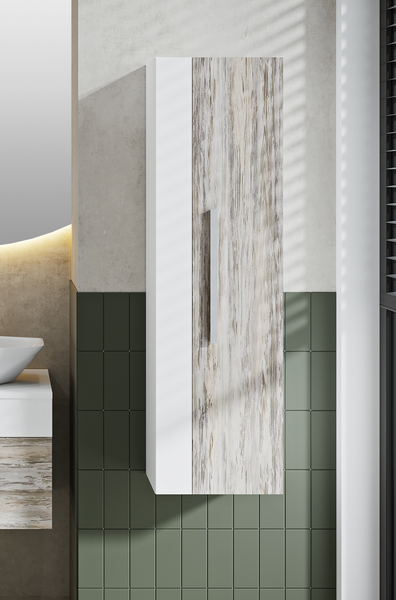 Шкаф-полупенал для ванной Runo Вудлайн 35 (подвесной) - фото