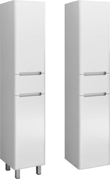 Шкаф-пенал для ванной Runo Парма 35 правый с корзиной