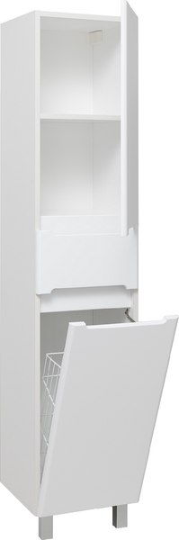 Шкаф-пенал для ванной Runo Парма 35 правый с корзиной