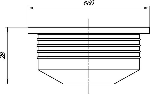 Манжета переходная для внутренней канализации Aquant D25х50 / M2550-145-MR