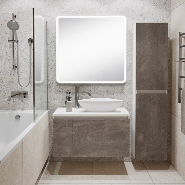 Шкаф-пенал для ванной Runo Бари