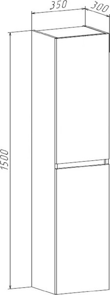 Шкаф-пенал для ванной Runo Бари