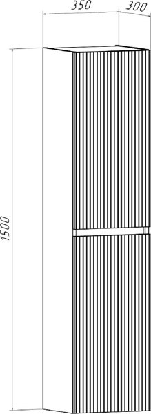 Шкаф-пенал для ванной Runo Модена