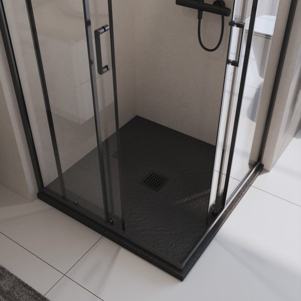 Душевой поддон BelBagno TRAY-MR-UNO-A-90-35-NERO-NO