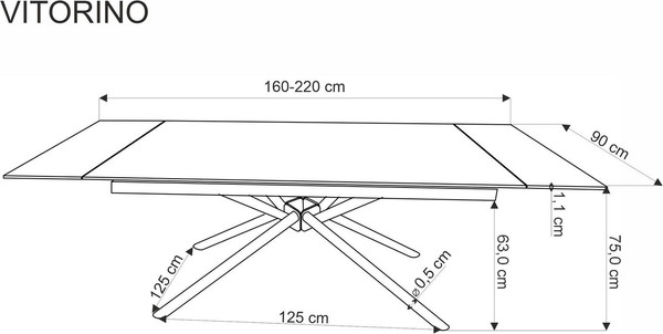 Обеденный стол Halmar Vitorino