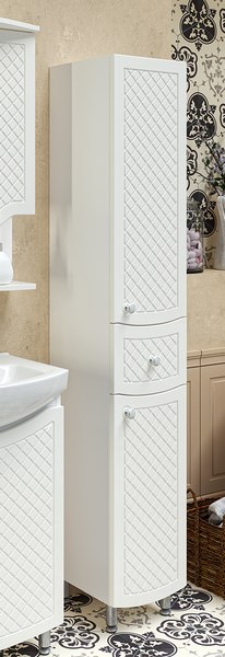 Шкаф-пенал для ванной Runo Милано 30 правый - фото