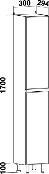 Шкаф-пенал для ванной Runo Лада