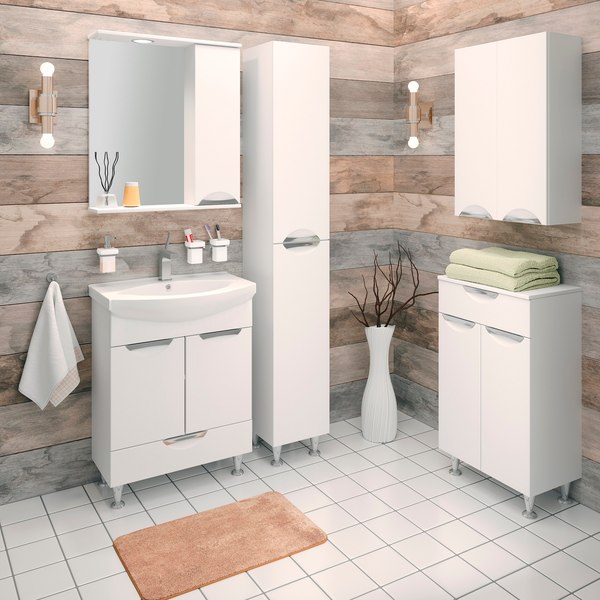 Шкаф-пенал для ванной Runo Барселона 30