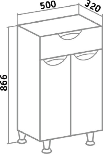 Тумба для ванной Runo Барселона 50