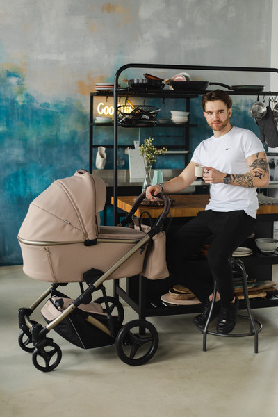 Детская универсальная коляска Bebetto Loren Sand 2в1