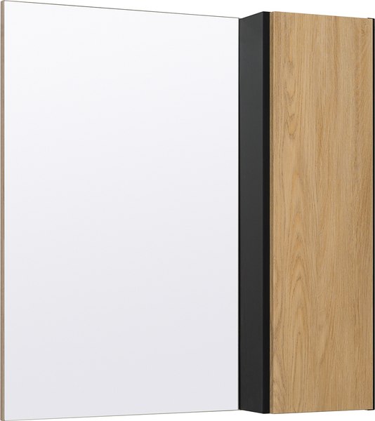 Шкаф с зеркалом для ванной Runo Мальта 70 правый - фото