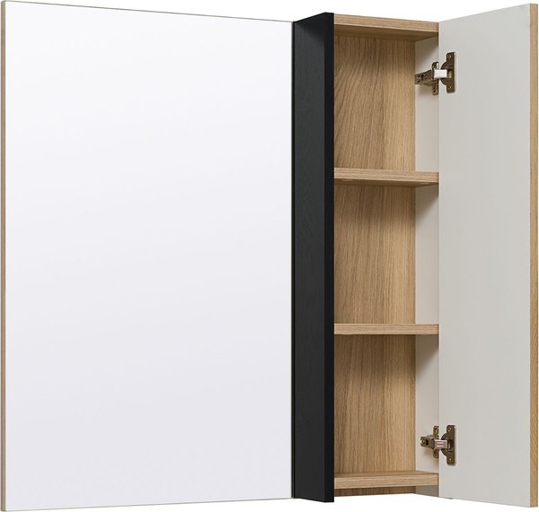 Шкаф с зеркалом для ванной Runo Мальта 70 правый