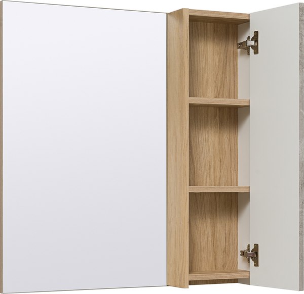 Шкаф с зеркалом для ванной Runo Мальта 70 правый