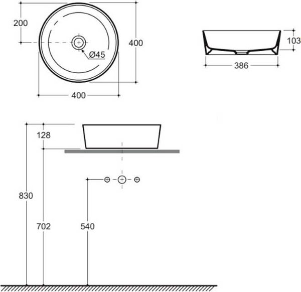 Умывальник Керамин Арена 40 ФС