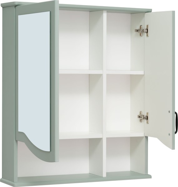 Шкаф с зеркалом для ванной Runo Марсель 65 правый