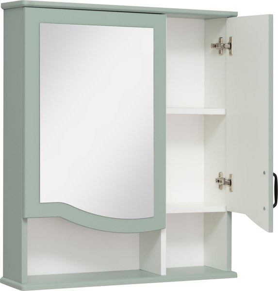 Шкаф с зеркалом для ванной Runo Марсель 65 правый