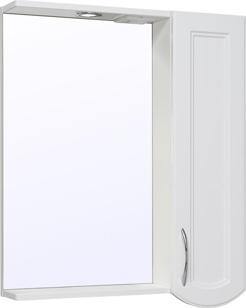 Шкаф с зеркалом для ванной Runo Неаполь 65 правый