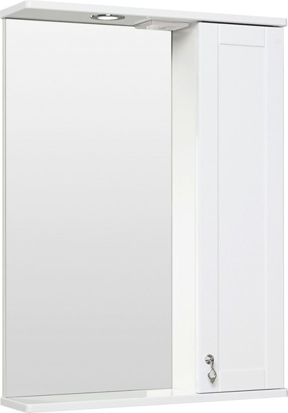 Шкаф с зеркалом для ванной Runo Мерида 58 правый