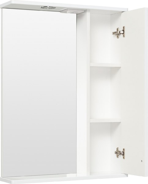 Шкаф с зеркалом для ванной Runo Мерида 58 правый