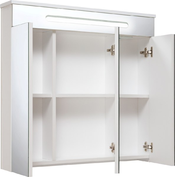 Шкаф с зеркалом для ванной Runo Парма 75