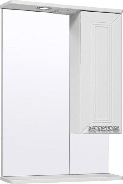 Шкаф с зеркалом для ванной Runo Монро 53 правый