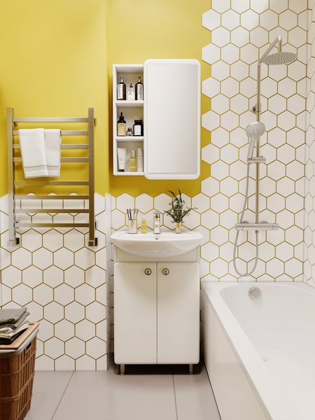 Шкаф с зеркалом для ванной Runo Капри 55