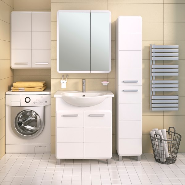 Шкаф с зеркалом для ванной Runo Эрика 70