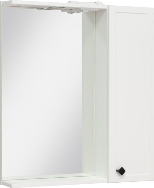 Шкаф с зеркалом для ванной Runo Римини 65 правый