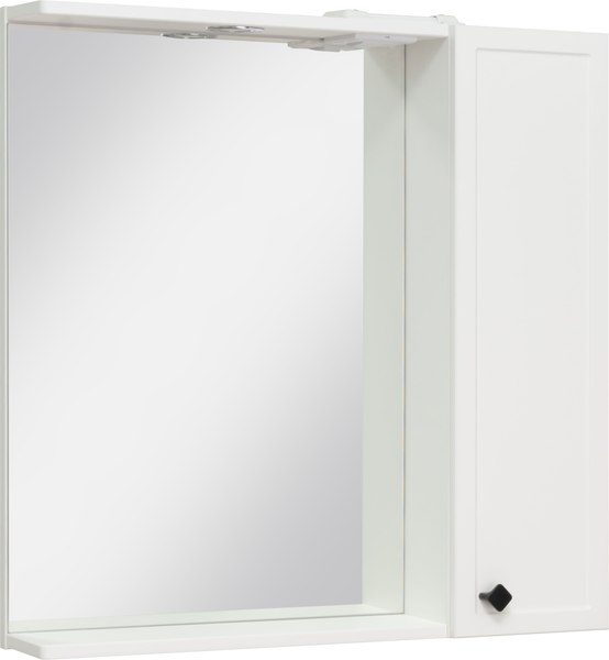 Шкаф с зеркалом для ванной Runo Римини 75 правый