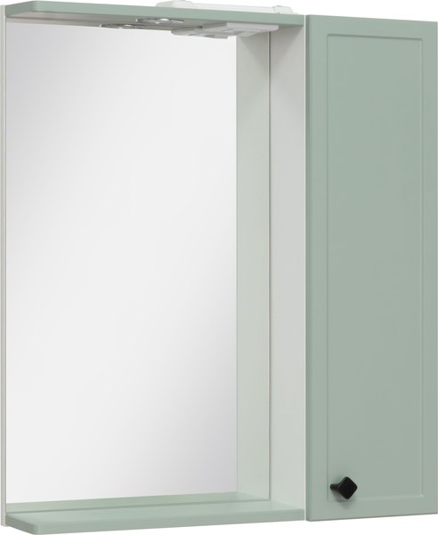 Шкаф с зеркалом для ванной Runo Римини 65 правый