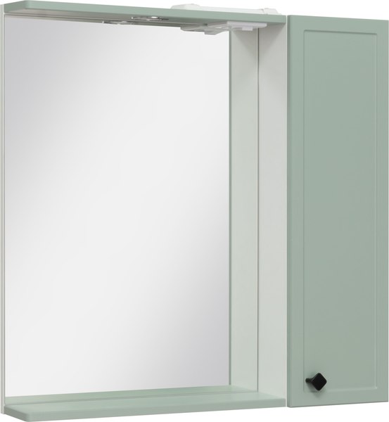 Шкаф с зеркалом для ванной Runo Римини 75 правый