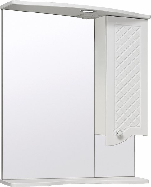 Шкаф с зеркалом для ванной Runo Милано 65 правый