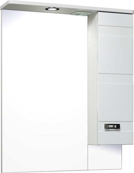 Шкаф с зеркалом для ванной Runo Турин 65 правый