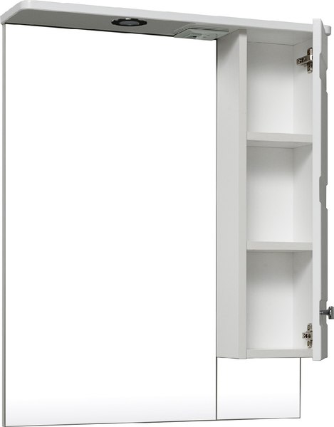 Шкаф с зеркалом для ванной Runo Турин 65 правый