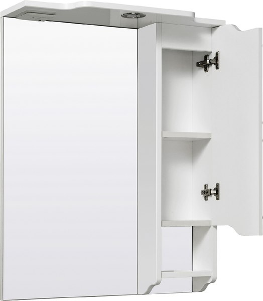 Шкаф с зеркалом для ванной Runo Стиль 65 правый