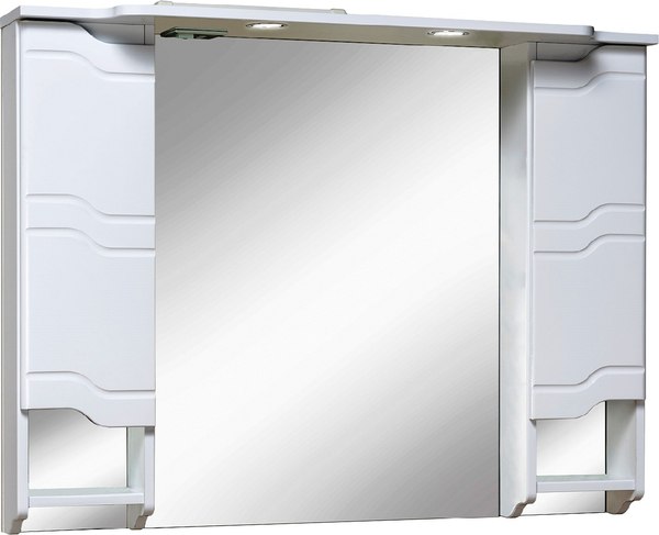 Шкаф с зеркалом для ванной Runo Стиль 105
