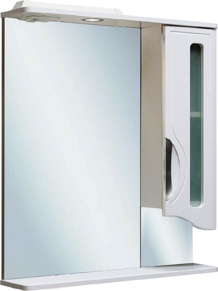 Шкаф с зеркалом для ванной Runo Толедо 65 правый - фото