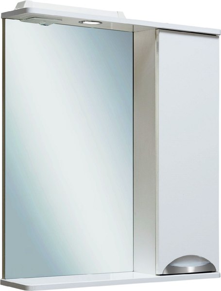 Шкаф с зеркалом для ванной Runo Барселона 65 правый