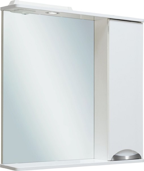 Шкаф с зеркалом для ванной Runo Барселона 75 правый