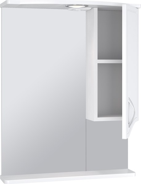 Шкаф с зеркалом для ванной Runo Севилья 60 правый