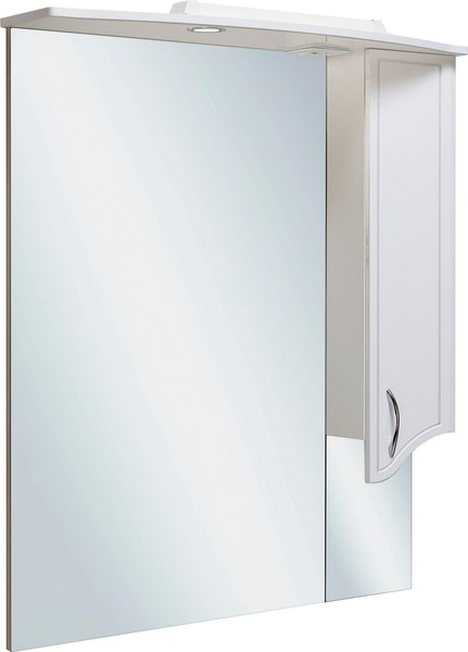 Шкаф с зеркалом для ванной Runo Севилья 85 правый