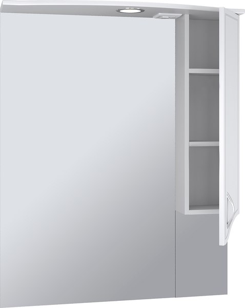 Шкаф с зеркалом для ванной Runo Севилья 85 правый