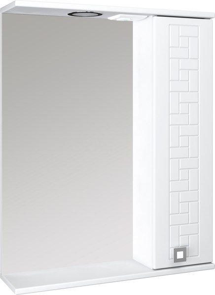 Шкаф с зеркалом для ванной Runo Авила 60 правый