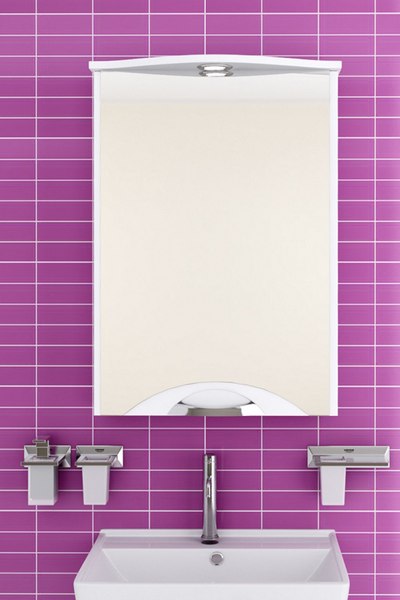 Шкаф с зеркалом для ванной Runo Ибица 50 правый - фото