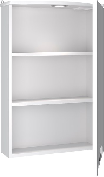 Шкаф с зеркалом для ванной Runo Ибица 50 правый