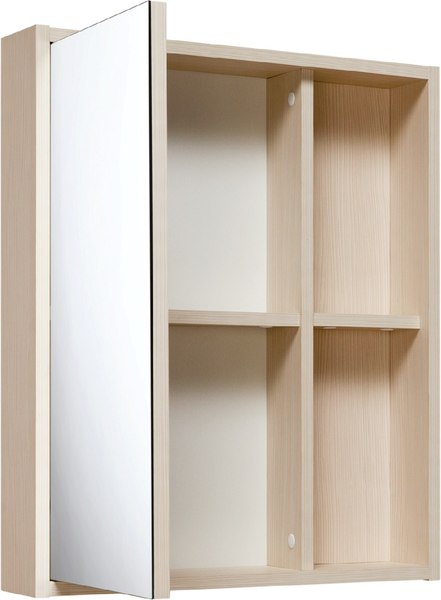 Шкаф с зеркалом для ванной Runo Эко 52