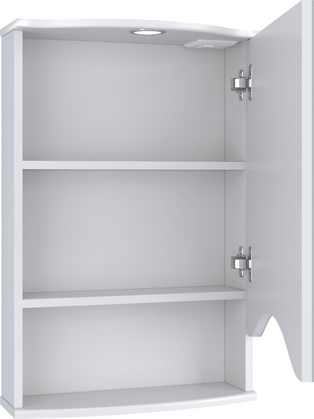 Шкаф с зеркалом для ванной Runo Фортуна 50 правый