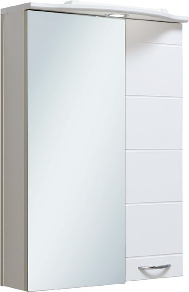 Шкаф с зеркалом для ванной Runo Кипарис 50 правый